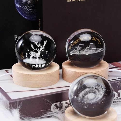 Veilleuse 3D Cristal Saturne LED USB, DRYFAL