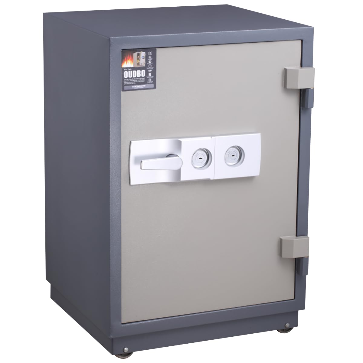 Coffre-fort ignifuge pour objets de valeur, armoire de sécurité antivol avec double verrouillage, idéal pour la protection des documents et des bijoux