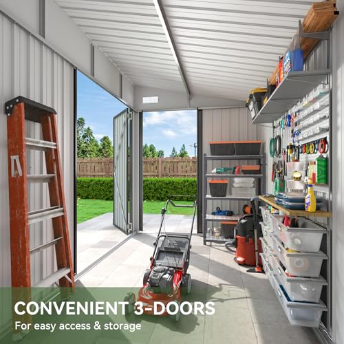 Aoxun 7.5'x4' Triple Door Shed