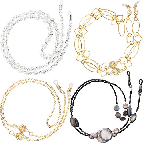 8 Pièces Chaînes de Lunettes pour Femmes Sangle de Lunettes de Soleil Cordons de Lunettes de Lecture Lanières Dispositif de Retenue de Lunettes Cover