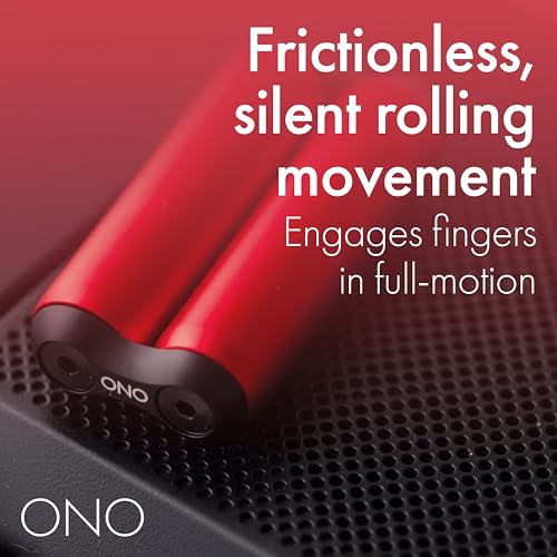 Image of ONO Roller - Handheld Fidget Toy for Adults | Help Relieve Stress, Anxiety, Tension | Promotes Focus, Clarity | Compact, Portable Design (Red, Junior Size - Aluminum)