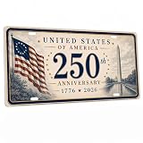 Brotherhood Vintage Metal Decorative Sign for America 250 - Patriotic Landmarks Novelty Wall Sign for Men and Women Gift - Washington Monument National Icons