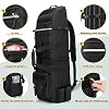 Rexmica Fishing Backpack Holds 8 Rods & Reels, Fishing Tackle Bag with Compartment for Tackle Boxes, Fishing Gear or Equipment, Fishing Rod Case Backpack, Fishing Pole Bag with Tactical Molle System