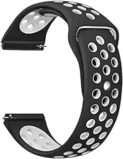 Generic 20mm Silicone Sport Watch Band For Samsung Galaxy Watch 4 2021 White Black