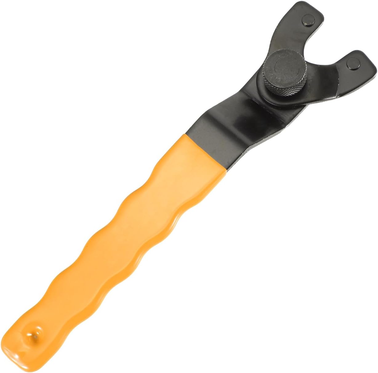 HARFINGTON 2pcs Angle Grinder Wrench 0.4"-1.6"(10-40mm) Range Universal Adjustable Lock Nut Pin Replacement Wrenches Spanner for Angle Grinder Machine Table Grinder Marble Machine, Yellow