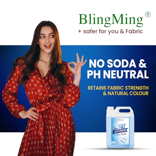 Image of BlingMing Laundry Liquid Detergent, for Front Load and Top Load Washing Machine, Biodegradable, Non-Toxic, Eco-Friendly Liquid, Contain Natural Ingredients, Long Lasting.
