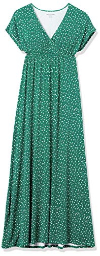 Image of Amazon Essentials Women's V Neck Short Sleeve Waisted Maxi Dress (Available in Plus Size)