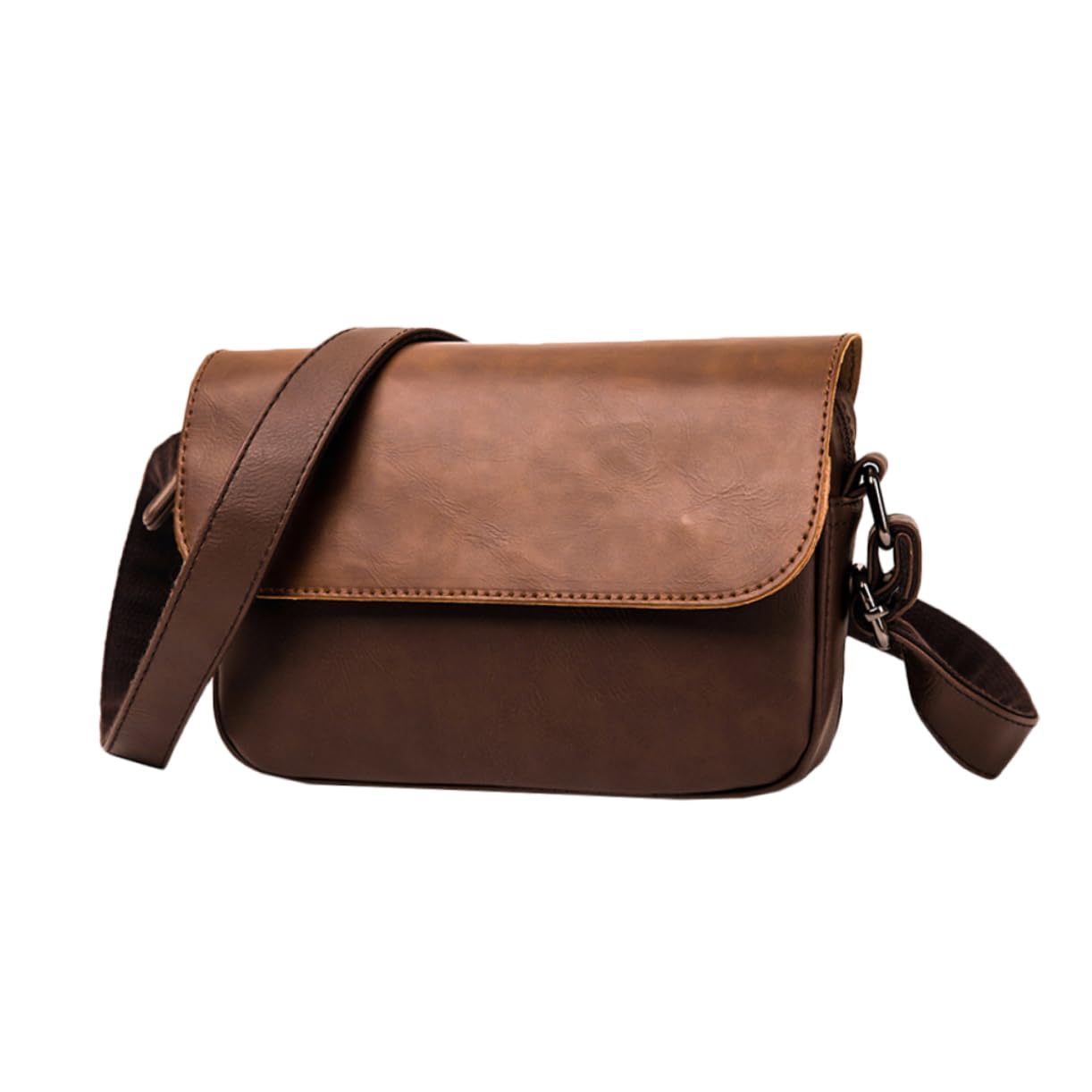 LIFKOME Mens Fashion Shoulder Bag Crossbody Messenger Bag in Dark Brown Protective Design