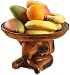 Assiette de fruits Plaque De Fruits à Pied Vintage, Support De Fruits Décoratifs Pour Fruits Apéritif De Bonbons Snacks Décor De Table, Plateau De Service Sculpté (Size:25x19cm(10x7inch),Color:Grande)