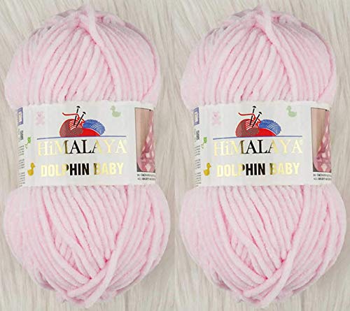 Himalaya Dolphin Baby Yarn Knitting Yarn 2 Skeins 264 Yards 2x100gram Super Bulky Baby Blanket Yarn (80303)