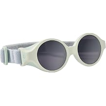 BEABA, Baby Sunglasses 0-9 Months 100% UV Protection - CAT 4 Side Protection Optimal Comfort Adjustable Elastic Headband Mint Green