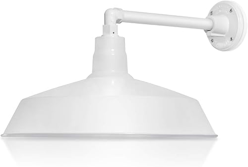 Miniatura 19 de 17 pulgadas. RLM Warehouse - Pantalla con brazo de cuello de cisne y bombilla Led A19 5000K de 9W