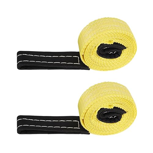 Miniatura 3 de XSTRAP STANDARD Paquete de 2 correas de tela de elevación de 1 pulgada x 8 pies, extremo protector de desgaste, eslinga de elevación de ojos plana