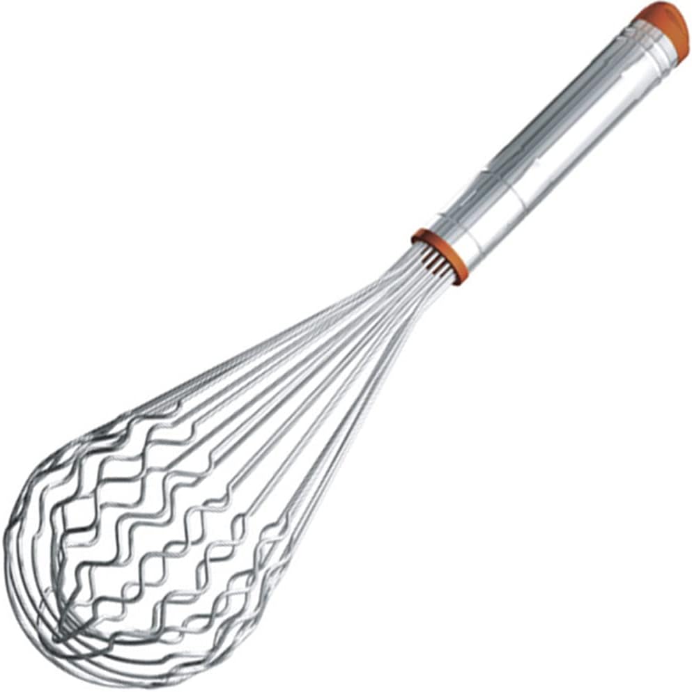 Sanno Japan SN4916 Food Utensils, Whisk, Bread, Confectionery, Whipper, Commercial Use, 11.2 inches (28.4 cm), 9 Inches, Silver, Corrugated Type, 14.7 inches (37.3 cm)