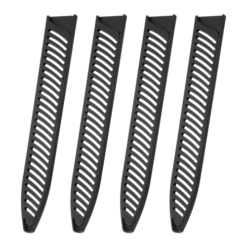 QUARKZMAN 4pz Copri Coltello Manicotti Protezioni Bordo Lama per Protezione Coltello da Intaglio da 9,5 Fodero Universale per Coltello da Cucina, Nero
