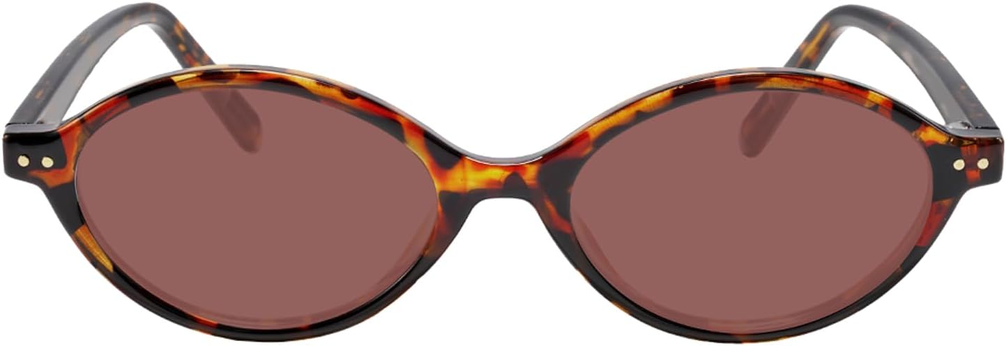 TIJN Olisa Retro Oval Sunglasses for Women & Men – Polarized UV400 Protection, Lightweight Stylish Frame, Trendy Sun Glasses