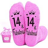 HAPPYPOP 14th Birthday Gifts Ideas Socks - 14 Year Old Birthday Presents for Girls, Socks for Teens