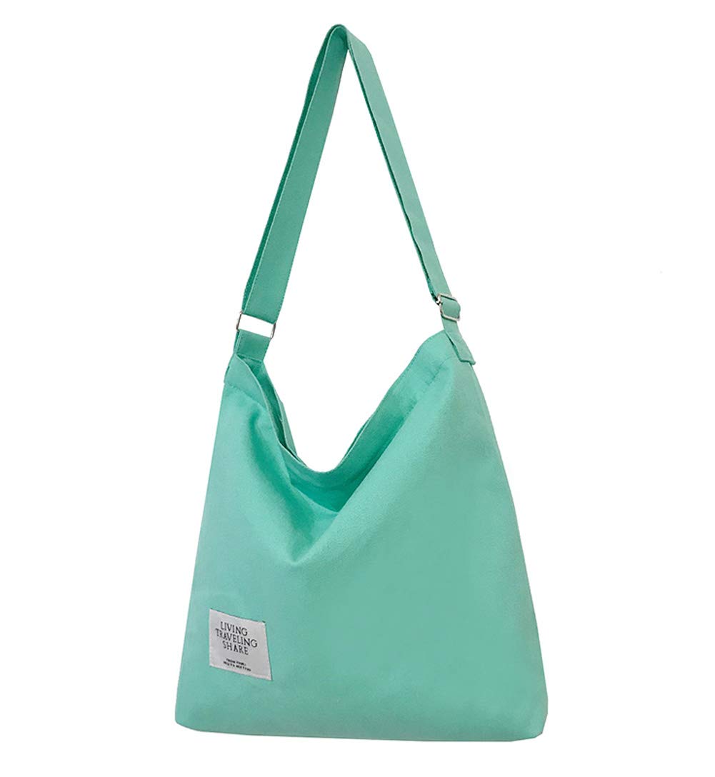 Covelin Womens Retro Large Size Canvas Shoulder Bag Hobo Crossbody Handbag Casual Tote