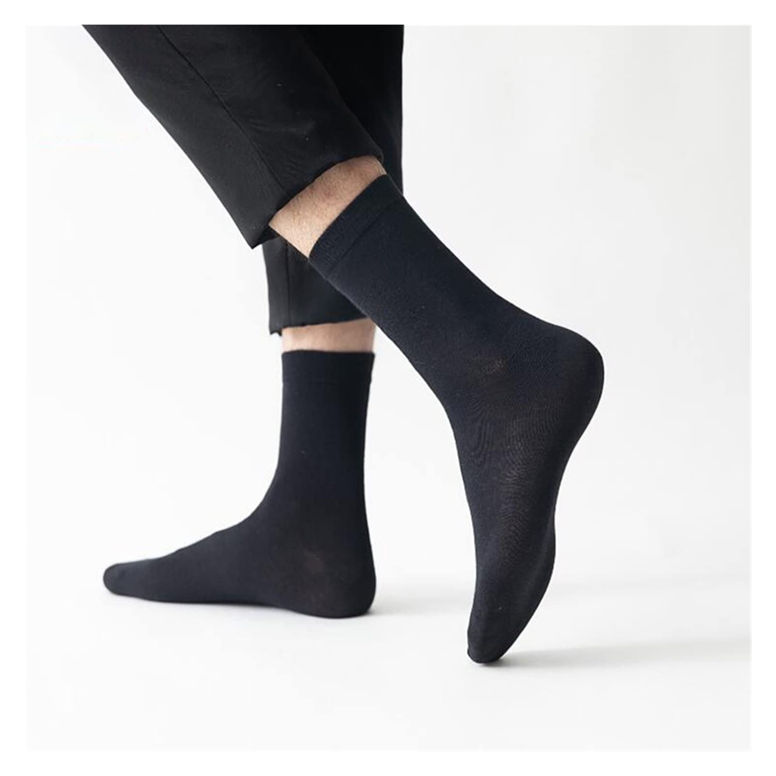 ZZSRJ 5pairs / los Baumwolle Männer Socken Strümpfe Business Herbst Winter Socken Männer (Color : Long Navy)