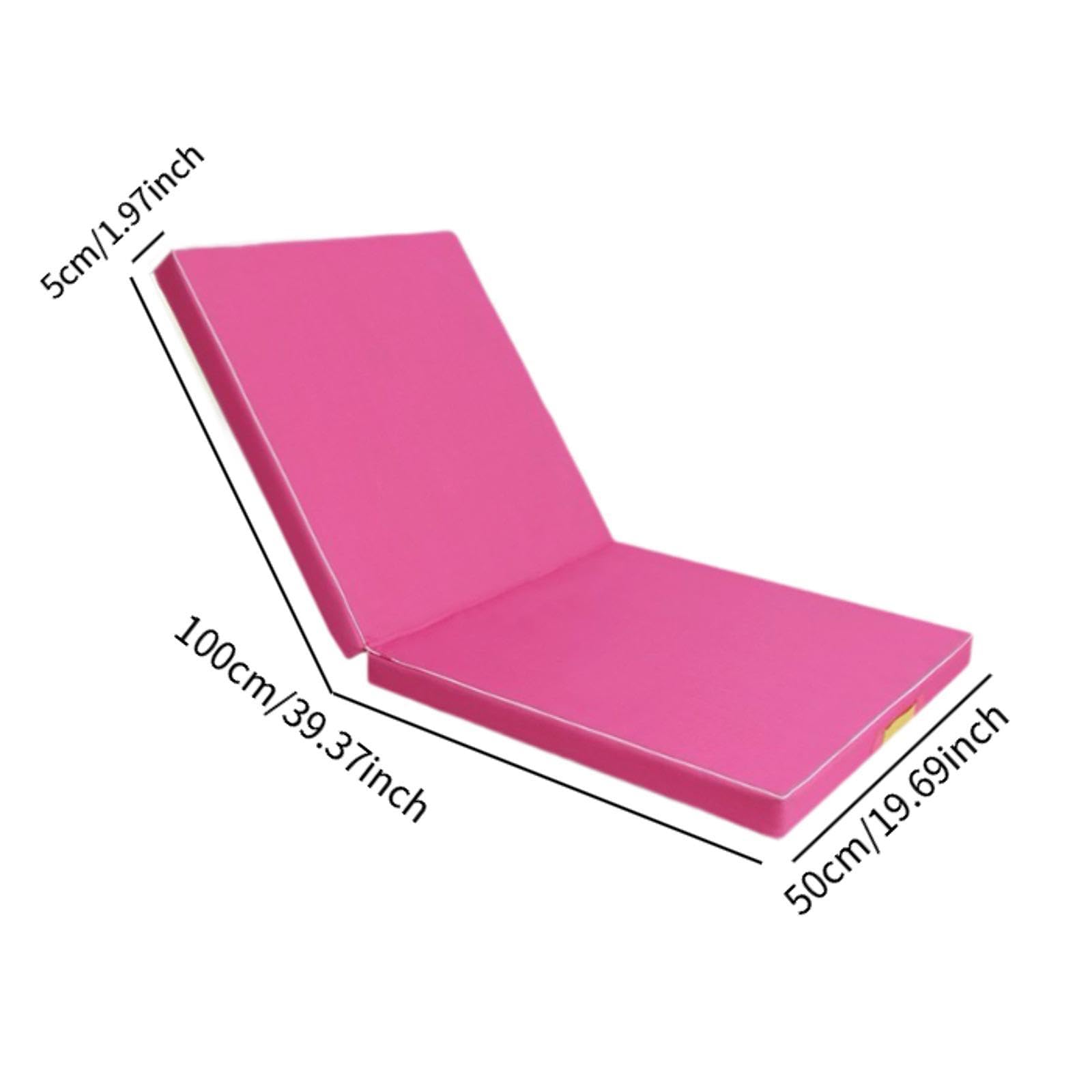 kowaku Gymnastics Mat Foldable Stretch Mat,Portable, Soundproof Home Use Compact Muscle Training Exercise for Sports Fitness, Pink