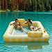 Float Joy Lake Floats for Adults Pool Floaties for 2 Person 75" x 67" Giant Pool Lounger Water Hammock Inflatable Pool Hammock Floating Island with Cup Holders