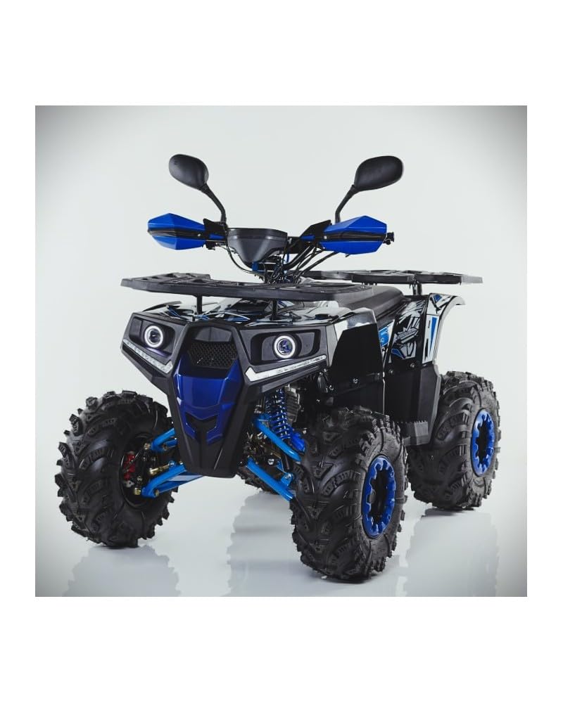 T-MOTO - Maxi Quad Hunter PRO 125cc - Mezzo per Ragazzi e Adulti, Quad a Benzina 4 Tempi uso Off Road, Automatico (Blu)