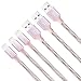 iPhone Charger,aonear 3Pack 10FT Extra Long Nylon Braided Cord Lightning Cable to USB Charging Charger for iPhone 7/7 Plus/ 6/6S/ 6/6S Plus/ 5/5S/SE/5C,iPad,iPod Nano 7 (ROSE GOLD,3Pack 10FT)