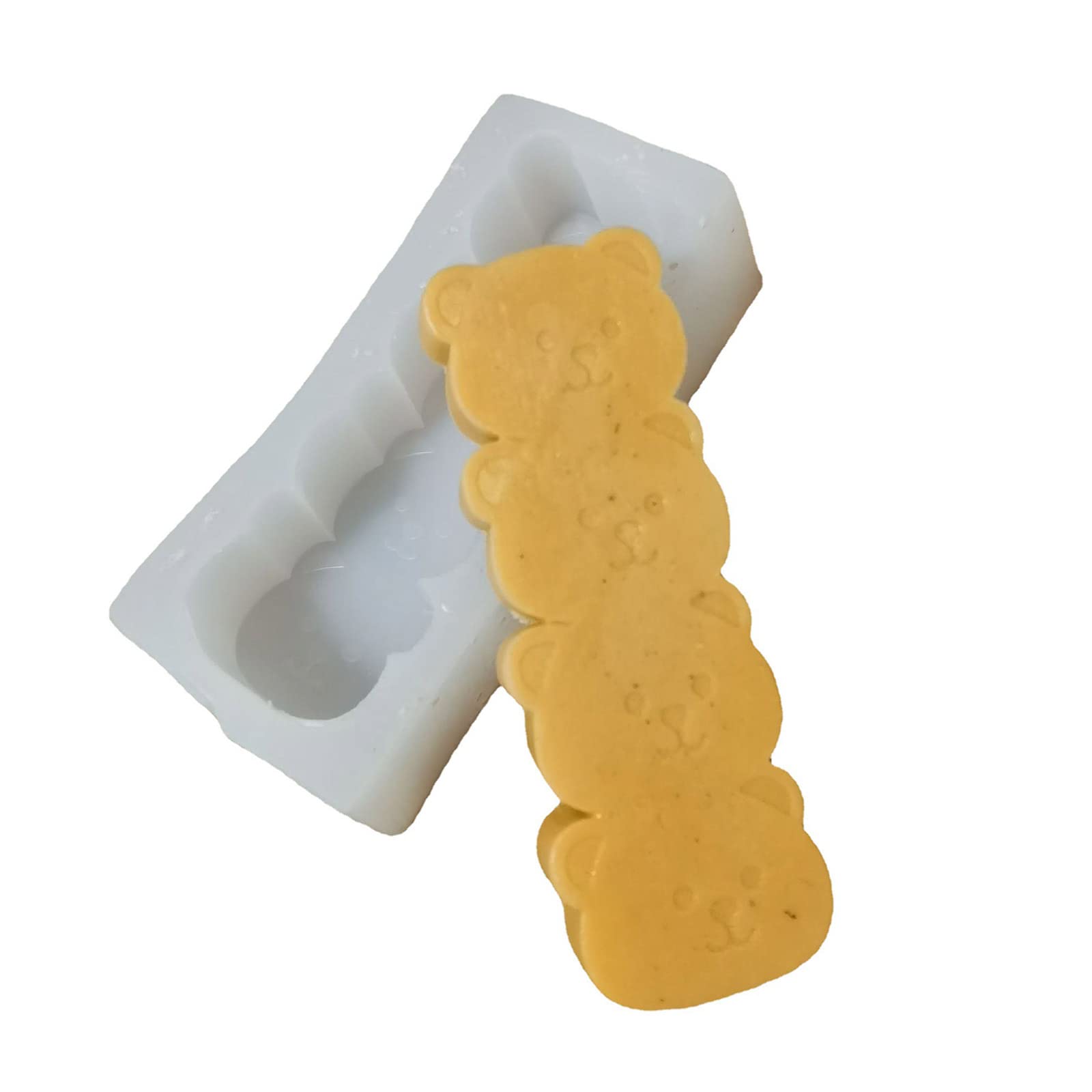 carotoe 3D Little Bear Silicone Mold Cute Animal Scented Candles Soaps Mold Chocolate Fondant Cake Baking Unique Silicone Molds for Making Wax Melts