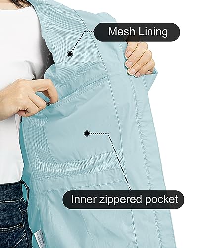 Image of Outdoor Ventures Packable Rain Jacket Women Waterproof Raincoat with Hood