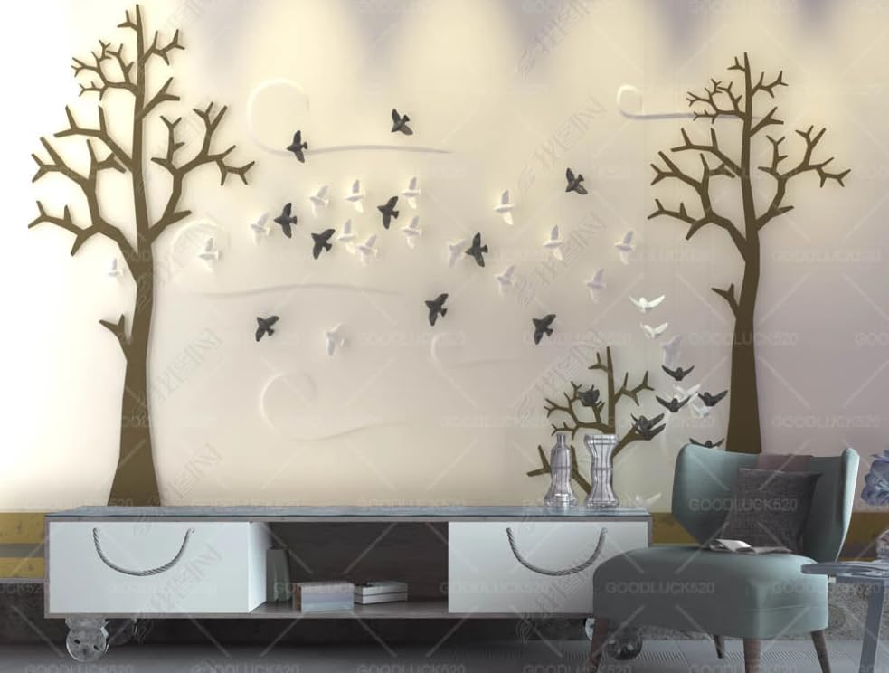 Papier peint intissé oiseaux pour transformer un mur blanc