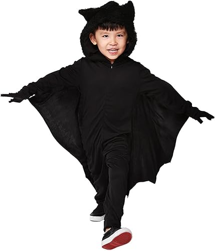 Miniatura 3 de Disfraz de murciélago de Halloween para niños, disfraz de murciélago vampiro para niños, disfraces de murciélago de Halloween con alas y capucha,