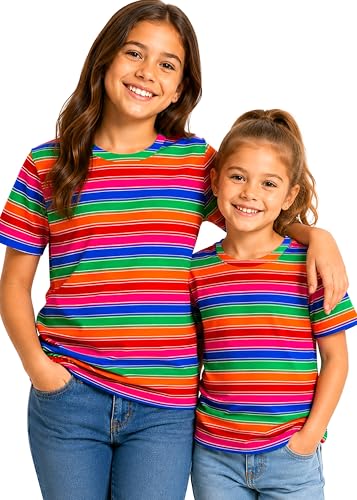 Image of Girls Long Sleeve Shirts | Soft Crew Neck Top | Short Sleeve | Long Sleeve Shirt Girls Size 2T - 16