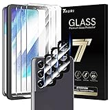 TAURI [3+3 Pack] Compatible with Samsung Galaxy S21 FE 5G 6.4 inch, 3 Pack Screen Protector and 3...