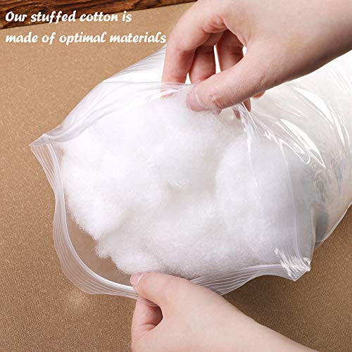 LOKUNN 7.05oz Polyester Fiber Fill, Stuffing Pillow Filling Stuffing Cushion Filling, Batting High Resilience Fill Fiber, Stuffing for Stuffed Animals/DIY Crafts (White)