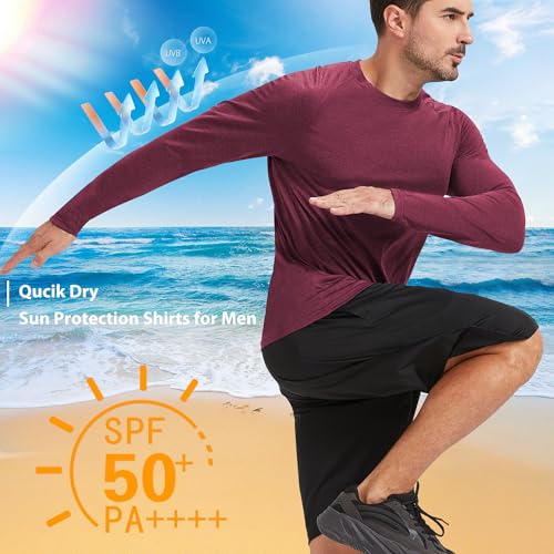 7 Pack Long Sleeve Shirts for Men UPF 50+ UV Sun Protection Quick Dry Moisture Wicking Workout Tee Shirts2