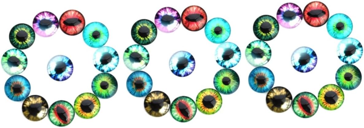 LALAFINA 60 Pcs Jewelry Making Accessories Jewelry Making Material Supplies Tiles Pendant Jewelry Craft Round DIY Half Round Gems DIY Jewelry Material Round Eye Spacer Beads Gemstone Glass