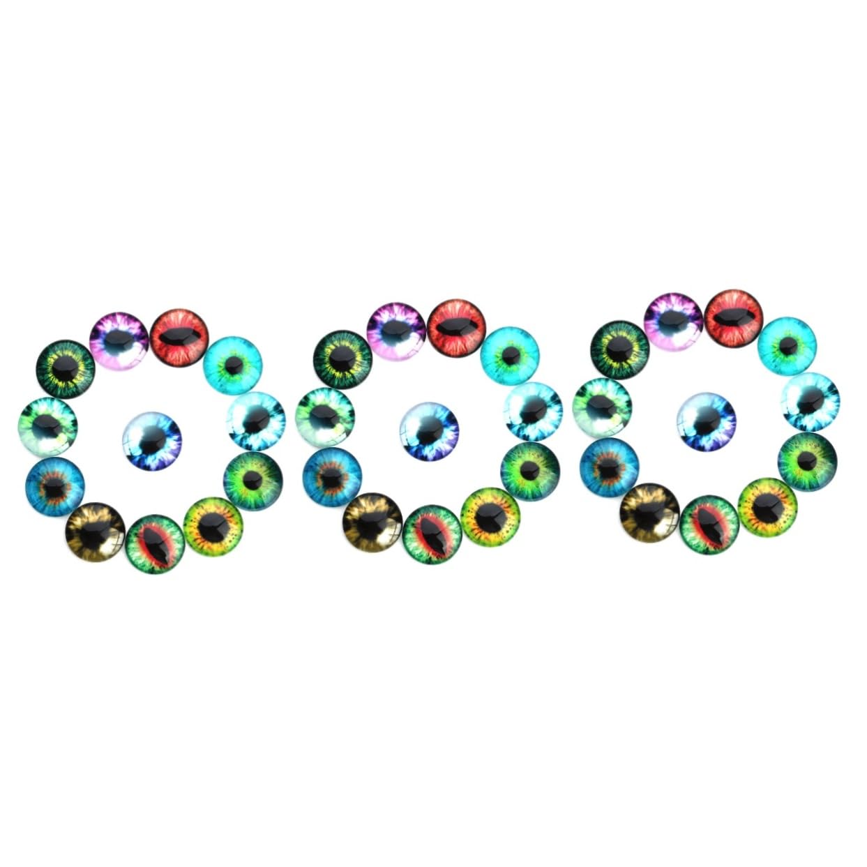 LALAFINA 60 Pcs Jewelry Making Accessories Jewelry Making Material Supplies Tiles Pendant Jewelry Craft Round DIY Half Round Gems DIY Jewelry Material Round Eye Spacer Beads Gemstone Glass