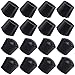 Anpatio 16pcs Chair Leg Caps Rubber Leg Tips Stools Table Foot Cover 7/8 inch Black Antislip Prevent Scratches Round