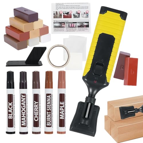 Kit de réparation de parquet et pâte stratifiée avec marqueurs 11 couleurs