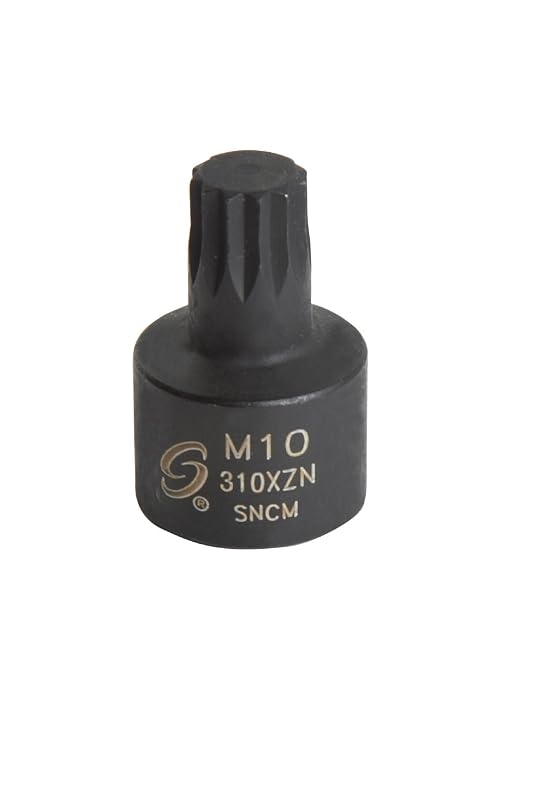 Soquete de Impacto Triplo Quadrado M10 Sunex Tools com Encaixe de 3/8 pol. e Perfil Curto SUN310XZN