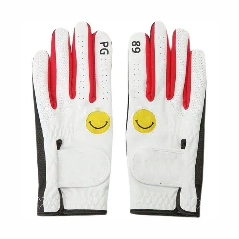 Golfhandschuhe Hergestellt aus dauerhaften Handschuhen Golf Fit Women's Technology Long Natural Fit-Technologie aus Langer Anlage Golfhandschuhe Damen (Color : White, Size : 18)