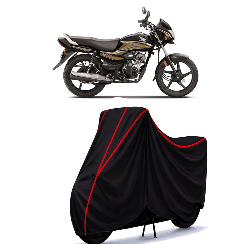 Image of Shine 110 Water Resistant Bike Cover for All Motorcycles & Rain | Heavy Duty Taffeta Fabric | UV Protection, Dustproof, Scratchproof | All Weather Two Wheeler Body Cover with Elastic Bottom