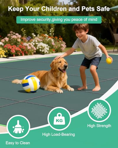Cobertor de seguridad para piscina 12x24 ft rectangular miniatura 4