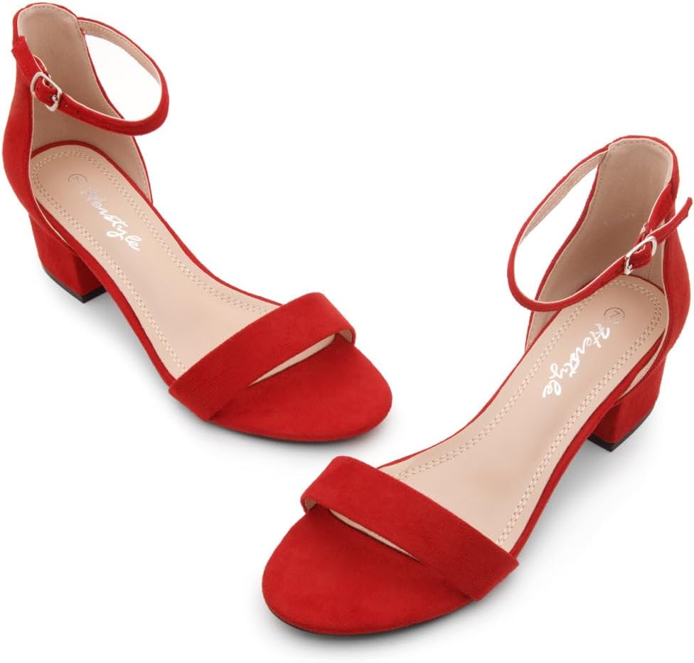 Herstyle Women’s Low Heels – Open Toe Chunky Block Heeled Sandals with Ankle Strap | Comfortable Dressy Short Heels for Prom, Wedding, Party & Office - Image 3