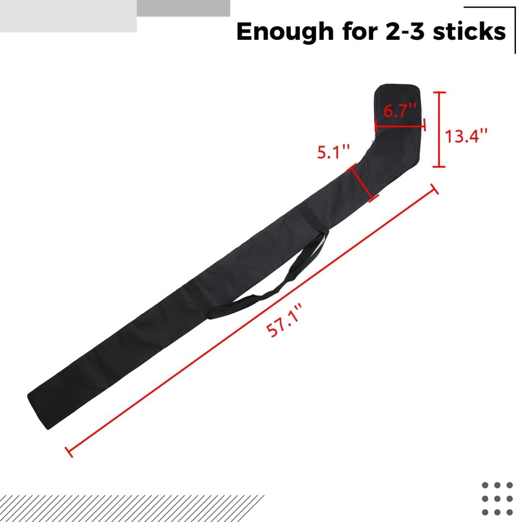 Hockey Stick Travel Bag, 57 X 13 Inch Field & Ice Hockey Storage Bag With Dual Shoulder Straps