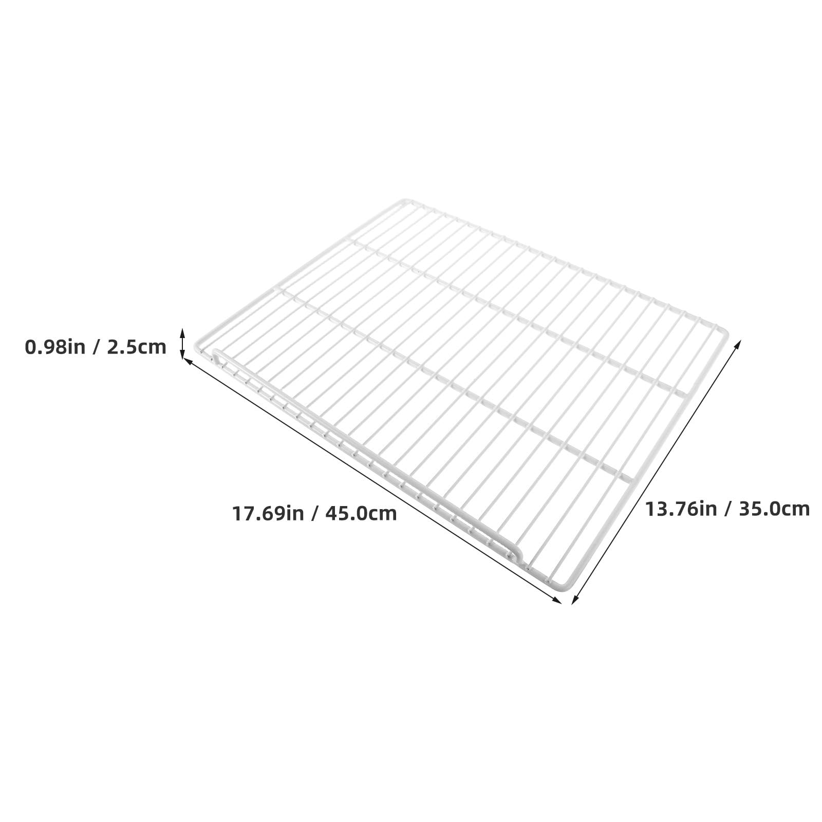 Mobestech Ripiano per Frigo in Acciaio Bianco, Divisorio per Freezer 1 Pz | Griglia Bordi Aperti, Portata Elevata, Facile da Pulire, Spazio Regolabile per Scaffale Interno