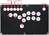 FightBox B1-PS4-B-B超薄型オールボタンアーケードジョイスティックゲームコントローラーPS4/PS3/PC用ブラックマットアクリルパネル