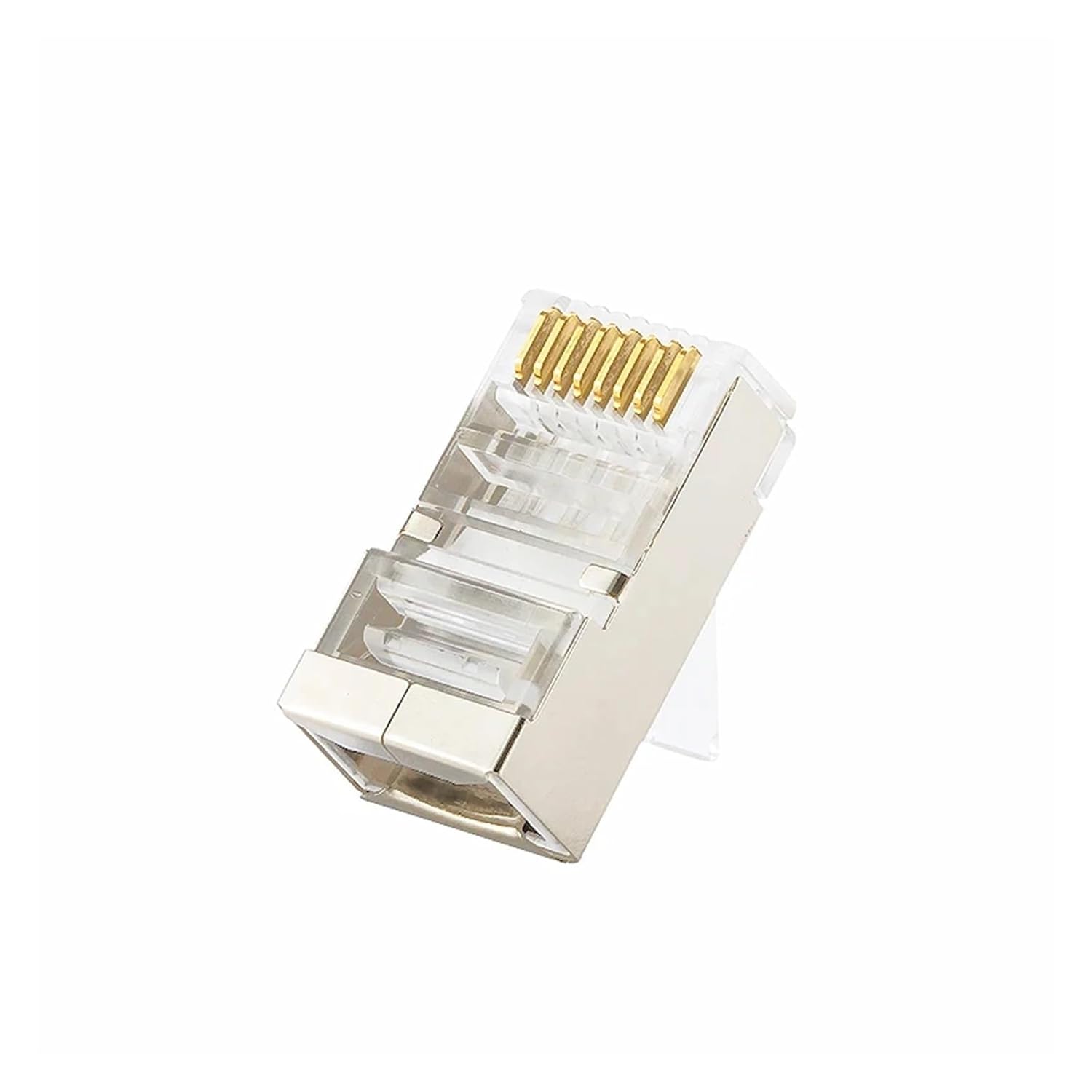 Gigabit RJ45 8P8C Cat6 Modular Plug Ethernet Cable Male Connector 1.1mm Pinhole with Carrier for 24-26AWG Cable(Cat6 FTP)