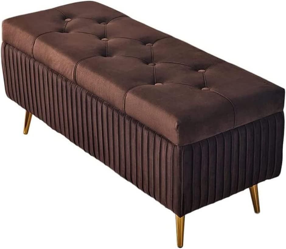 Banc d'entrée confortable avec coffre intégré pour un accueil ordonné