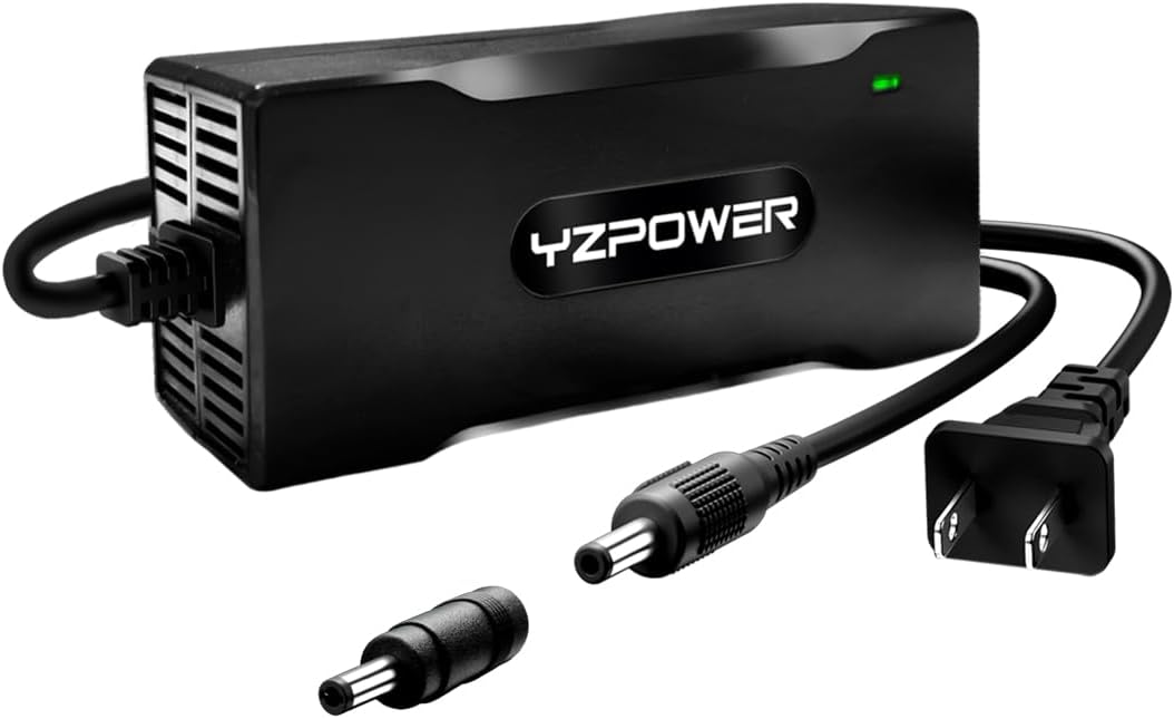 YZPOWER 54.6V 2A Quick Charger for 48V Electrical Bike, 14S Lithium Battery Pack Charger with 5.5mm/2.1mm Connector, Appropriate 48V Ebike Battery Charging